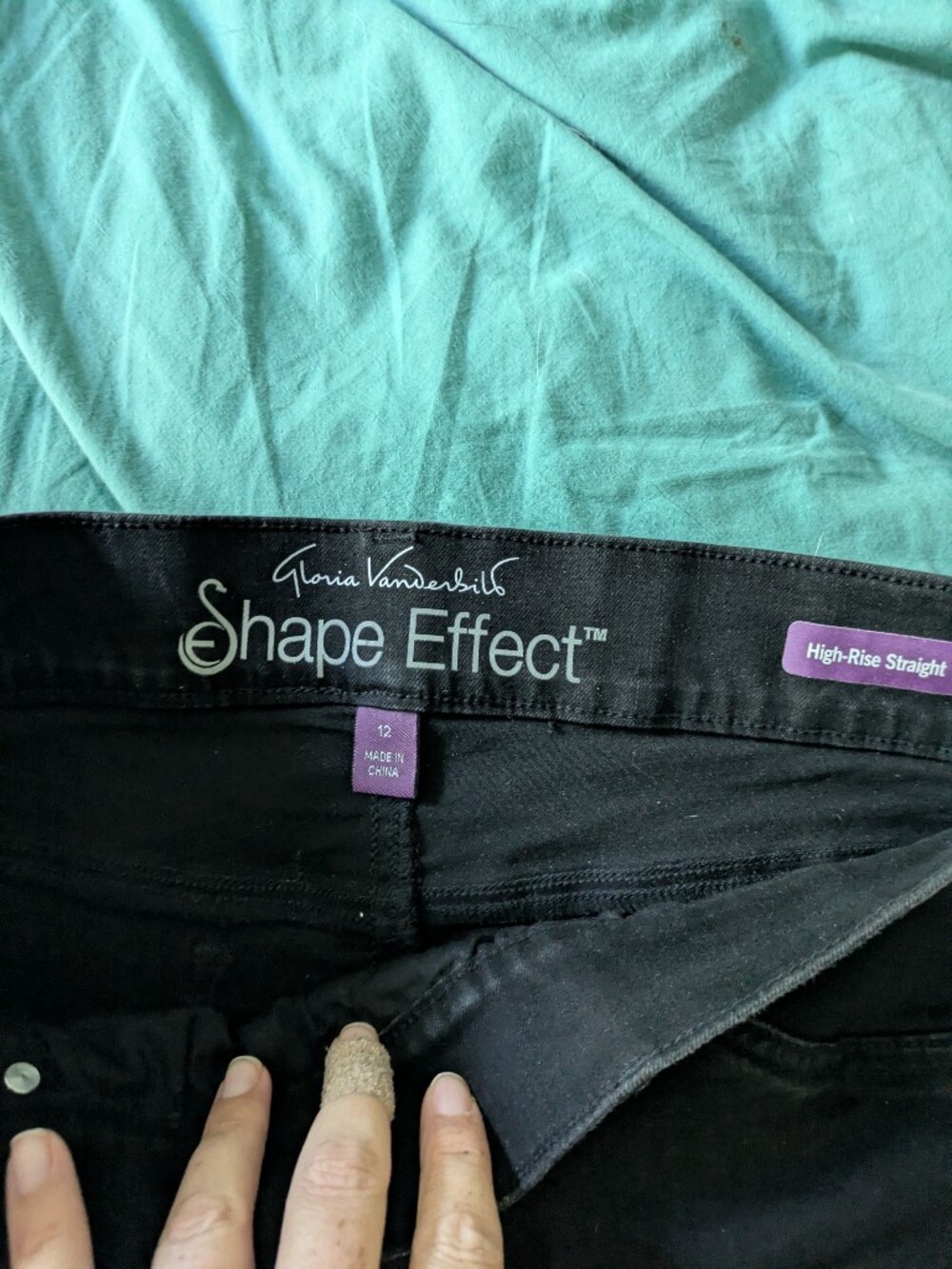 Gloria Vanderbilt Shape Effect High Rise Straight Leg Jeans Size 12 - Picture 4 of 4